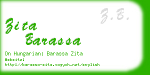 zita barassa business card